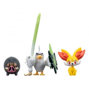 Pokémon Battle Figure Set 3-Pack Fennekin, Lechonk, Sirfetch'd 5 cm