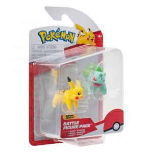 Pokémon Battle Figure First Partner Set Figure 2-Pack Bulbasaur #2, Pikachu #1 Jazwares