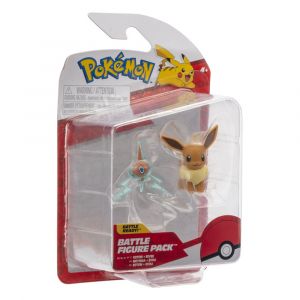 Pokémon Battle Figure Set 2-Pack Eevee #4, Rotom 5 cm Jazwares
