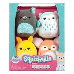 Squishville Mini Squishmallows Plush Figure 4-Pack Up All Night Squad 5 cm Jazwares