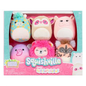 Squishville Mini Squishmallows Plush Figure 6-Pack Safari Squad 5 cm Jazwares