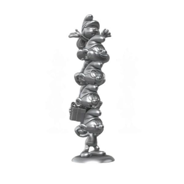 The Smurfs Resin Statue Smurfs Column Silver Limited Edition 50 cm Collectoys