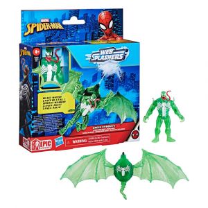 Spider-Man Epic Hero Series Web Splashers Action Figure Green Symbiote Hydro Wing Blast 10 cm Hasbro