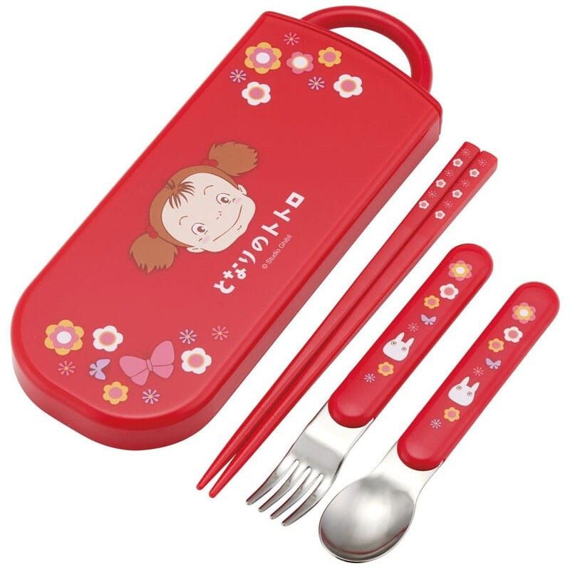 My Neighbor Totoro Chopsticks & Spoon & Fork Set Mei Red Skater