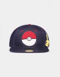 Pokemon Denim Snapback Cap Logo Difuzed