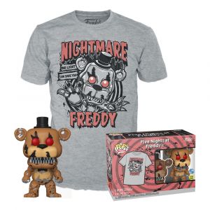 Five Nights at Freddy's POP! & Tee Box Nightmare Freddy(GW) Size S Funko