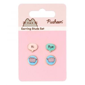 Pusheen Stud Earrings 2-pack "Hi , Bye" Carat Shop, The