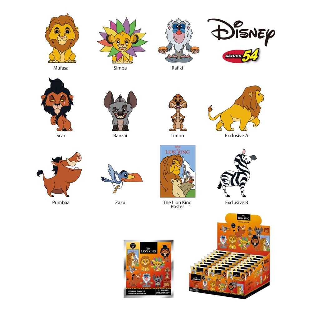Disney PVC Bag Clips The Lion King 30th Anniversary Display (24) Monogram Int.