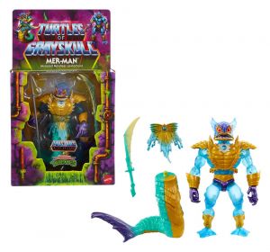 MOTU x TMNT: Turtles of Grayskull Deluxe Action Figure Mer-Man 14 cm Mattel