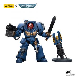 Warhammer 40k Action Figure 1/18 Ultramarines Terminator Squad Sergeant with Power Sword and Teleport Homer 12 cm Joy Toy (CN)