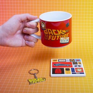 Back to the Future Mug, Coaster and Keychain Set Out a Time - Damaged packaging