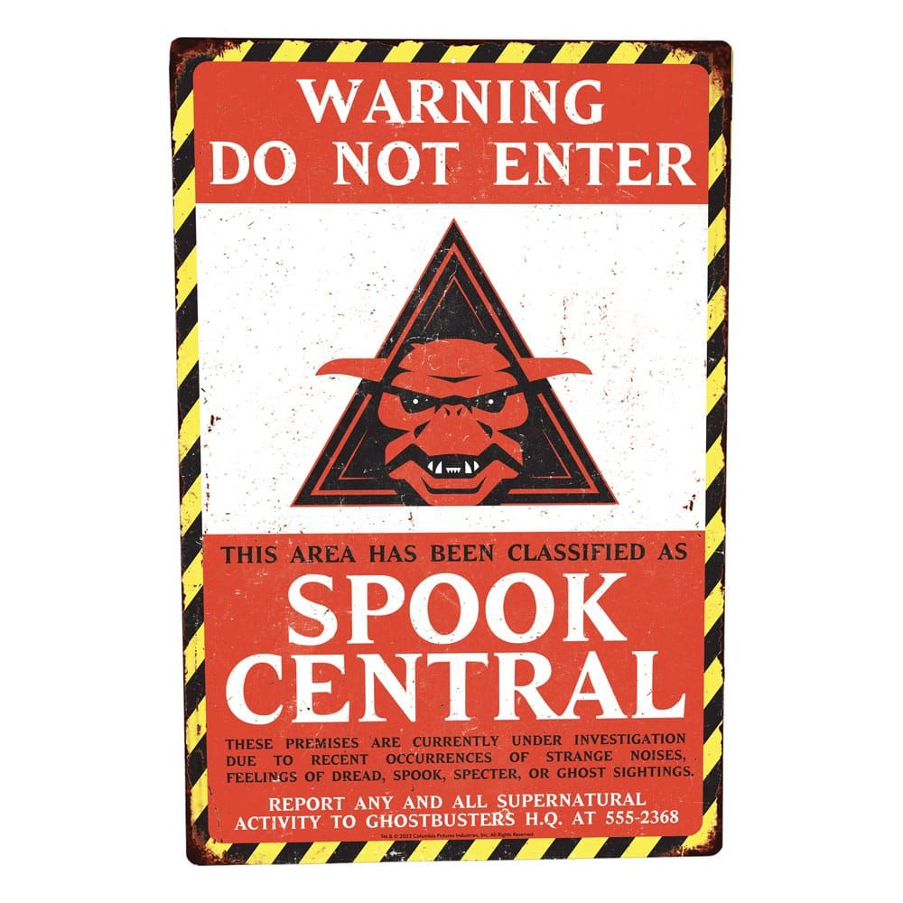 Ghostbusters Metal Sign Spook Central Trick Or Treat Studios