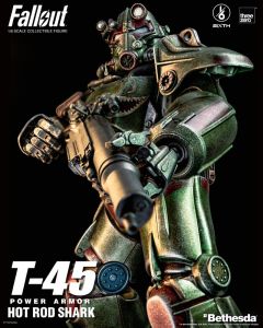 Fallout FigZero Action Figure 1/6 T-45 Hot Rod Shark Power Armor 37 cm ThreeZero