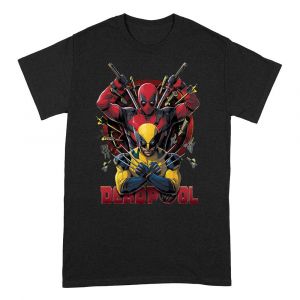 Deadpool T-Shirt Deadpool And Wolverine Pose Size L